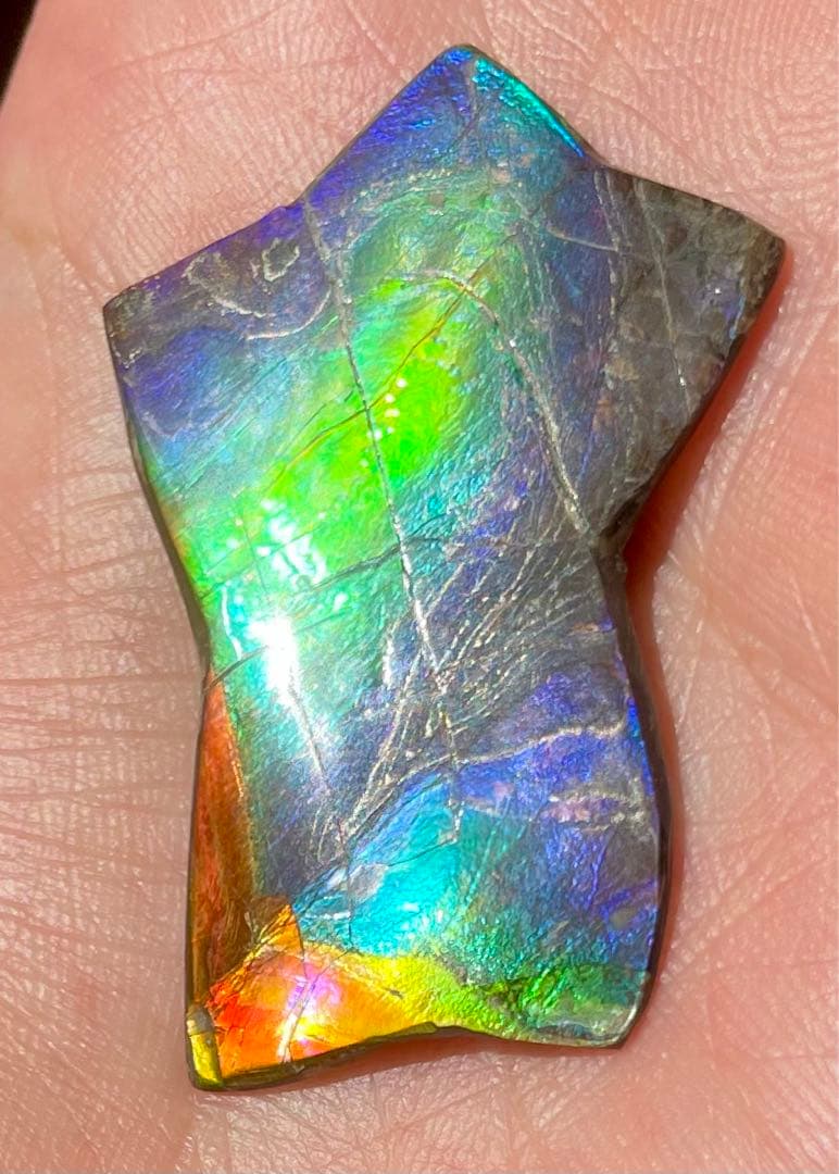 【期間限定セール】虹色星形　アンモライト　インペリアルレインボー　アンモライト