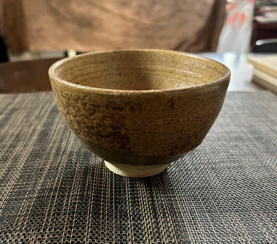 黄瀬戸茶碗　ト（加藤唐九郎？）在銘　茶道具　抹茶茶碗