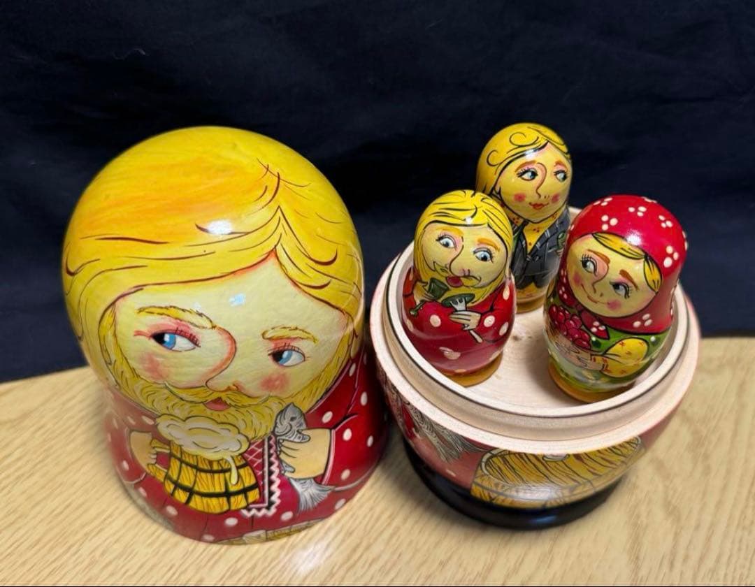 ロシア　ヴィンテージ マトリョーシカ　13体 長期保存、本品のみ。現状