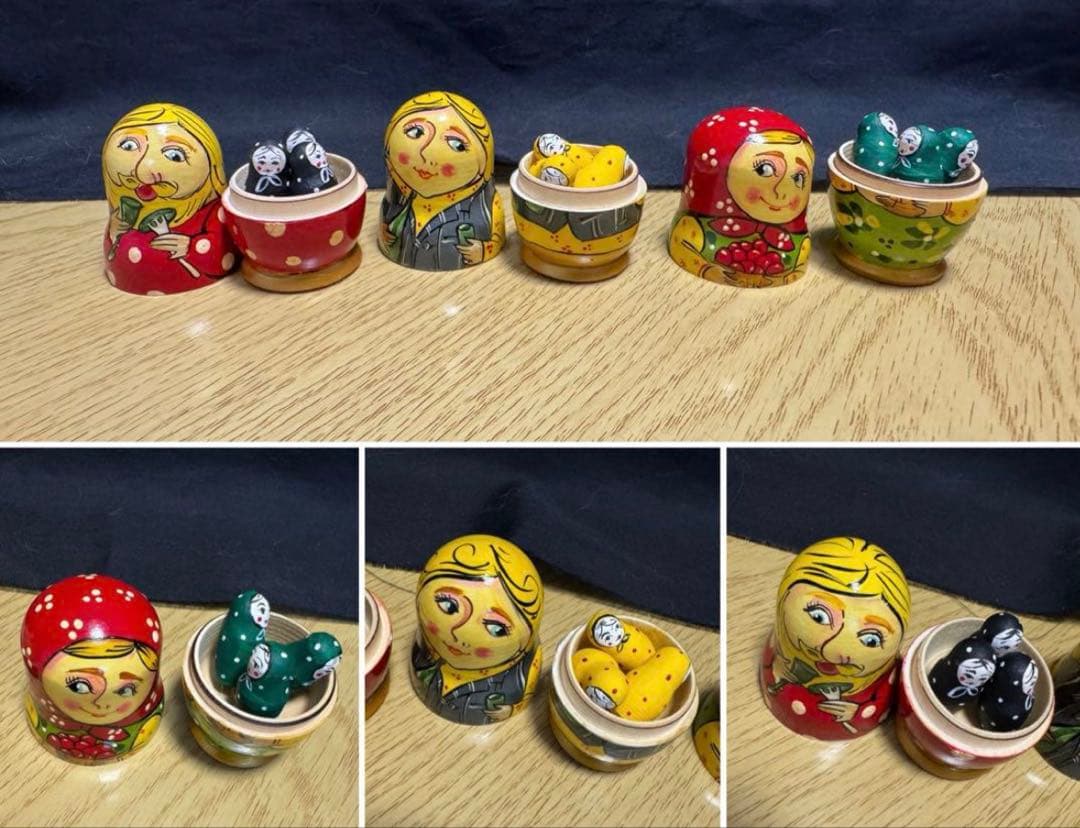 ロシア　ヴィンテージ マトリョーシカ　13体 長期保存、本品のみ。現状