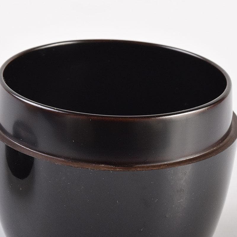 茶道具　黒漆　八幡宗豊造　黒中棗　書付　共箱　V　6911