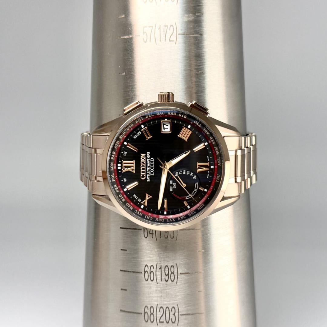 極美品【稼働】シチズン エクシード 腕時計 サテライトウェーブ チタン ラグビー