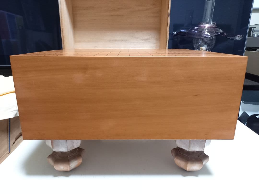 日向製　碁盤　桂　板目　木裏　碁石　本蛤　35号　一式