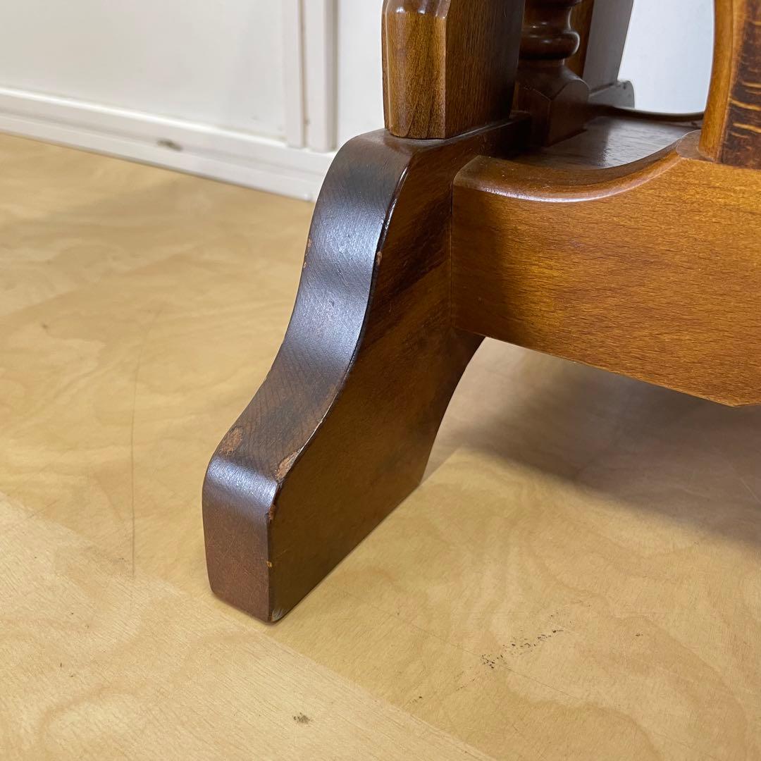 カリモク サイドテーブル マガジンラック 電話台 籐ラタン ビンテージ オールド