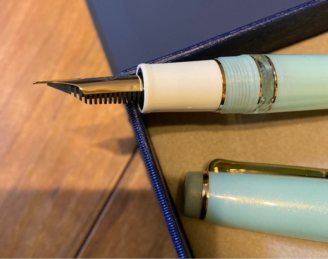 新品　字幅F ペントノート オリジナル 万年筆 しのぶの翠色。