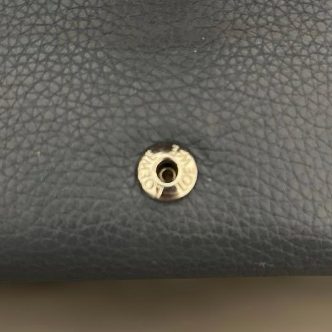 ロエベ　二つ折り財布　ブルー・キャメル