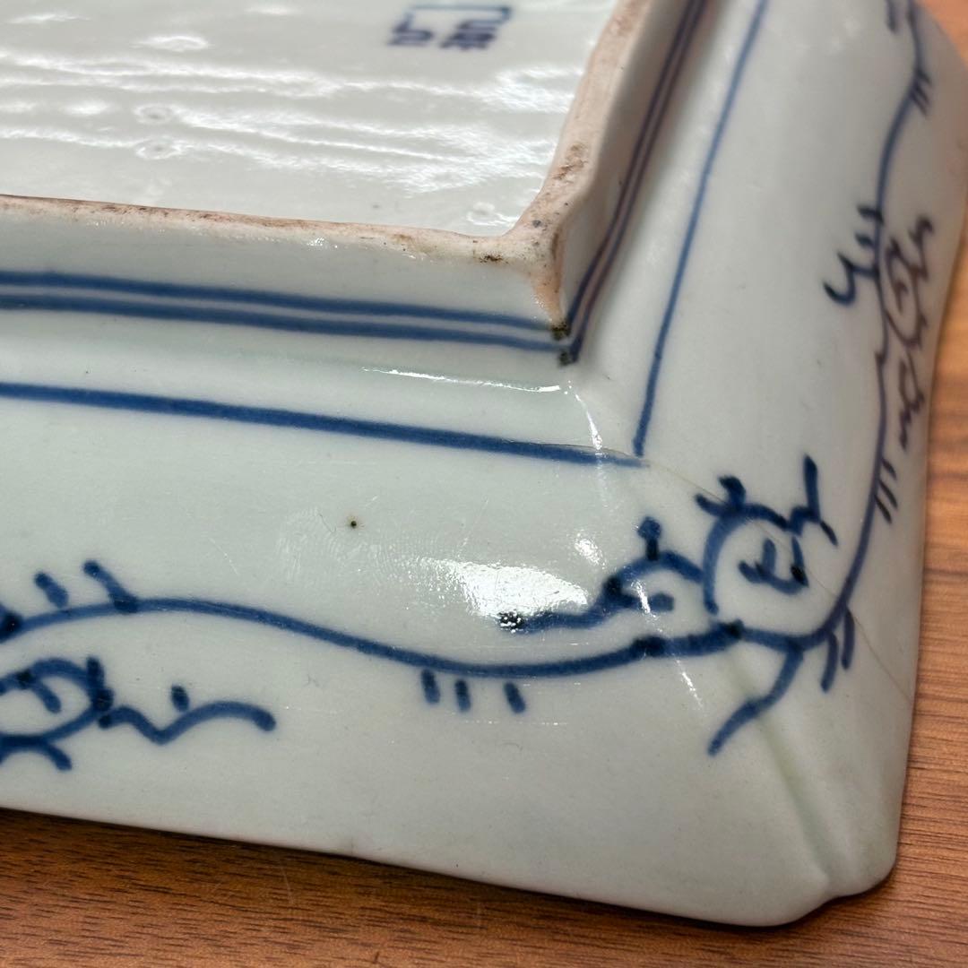 江戸時代　古伊万里　富士山　角皿