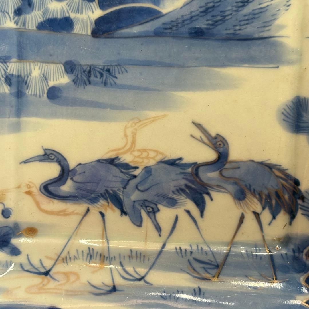 江戸時代　古伊万里　富士山　角皿