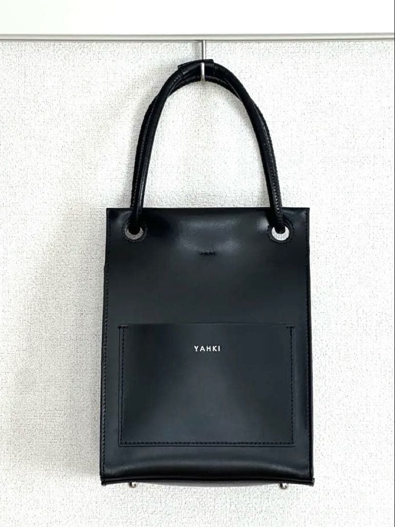 YAHKI ヤーキ ダブルフェイスレザースクエアハンドバッグ YH-291