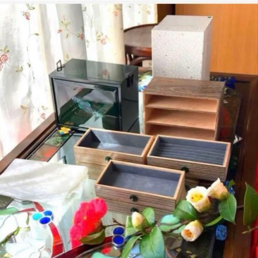 K様へ感謝お嫁入JAPAN輪島螺鈿蒔絵宝石箱「銀河-翠みどり」2点