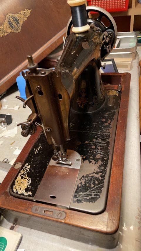 シンガーミシン　アンティーク　シャビー