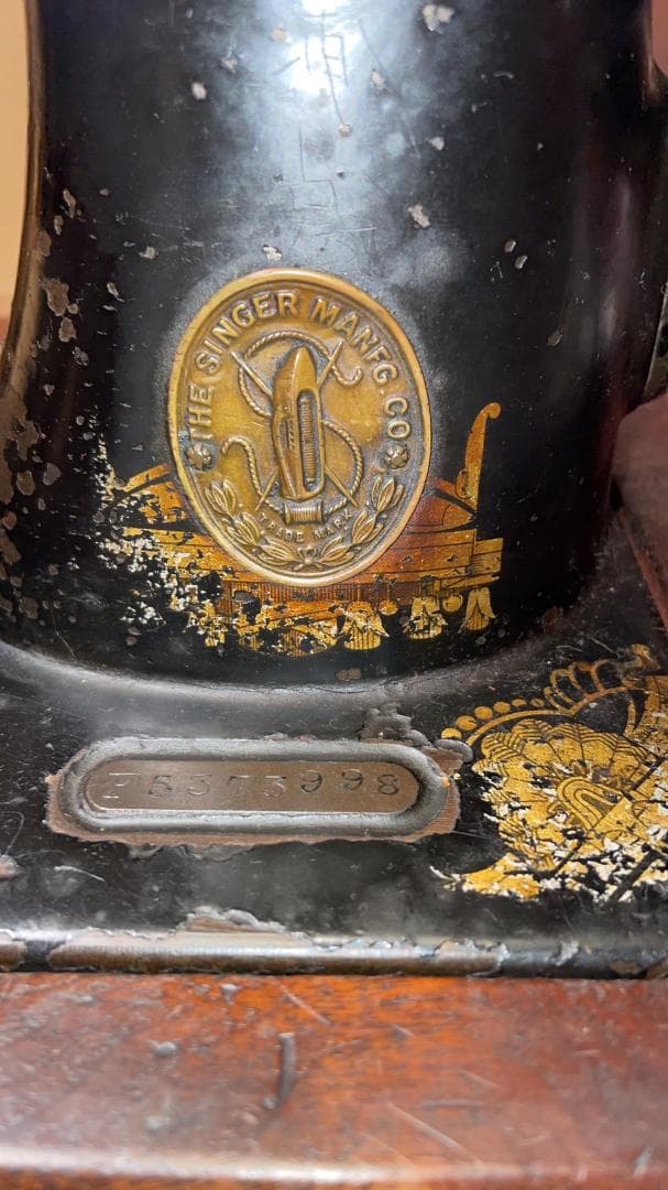 シンガーミシン　アンティーク　シャビー