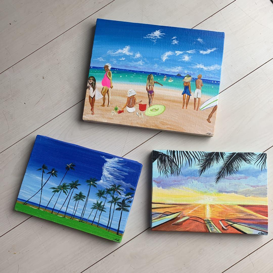 海の絵 ハワイ アート インテリア 絵 ロンハーマン 絵画 ルーカ 油絵