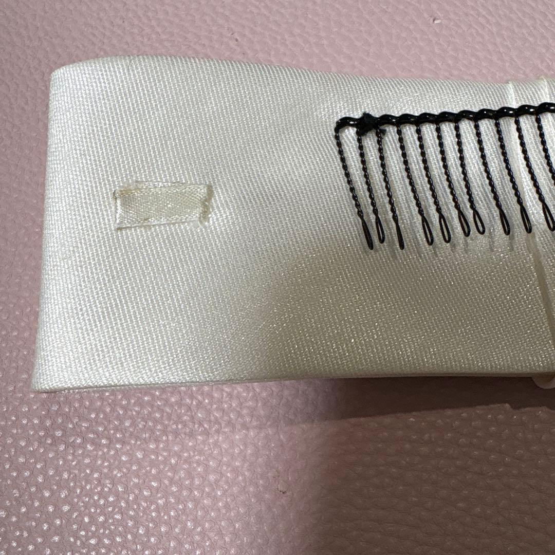 【値下げ】エマリーエ　リボンボンネ Sサイズ　ウェディング　　ヘッドドレス