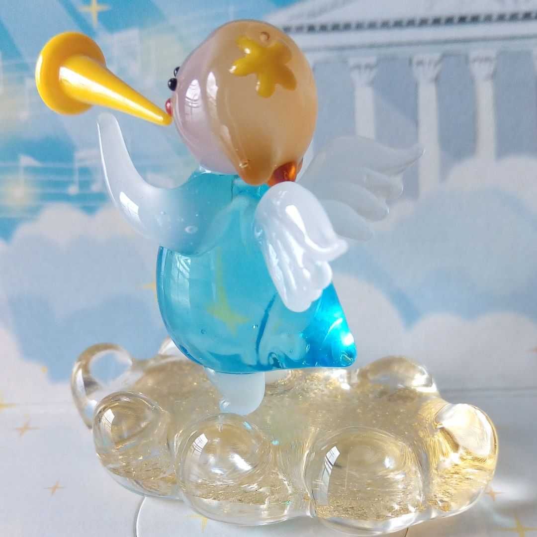 ガラス細工  エンジェル・イルカ音楽隊 セット