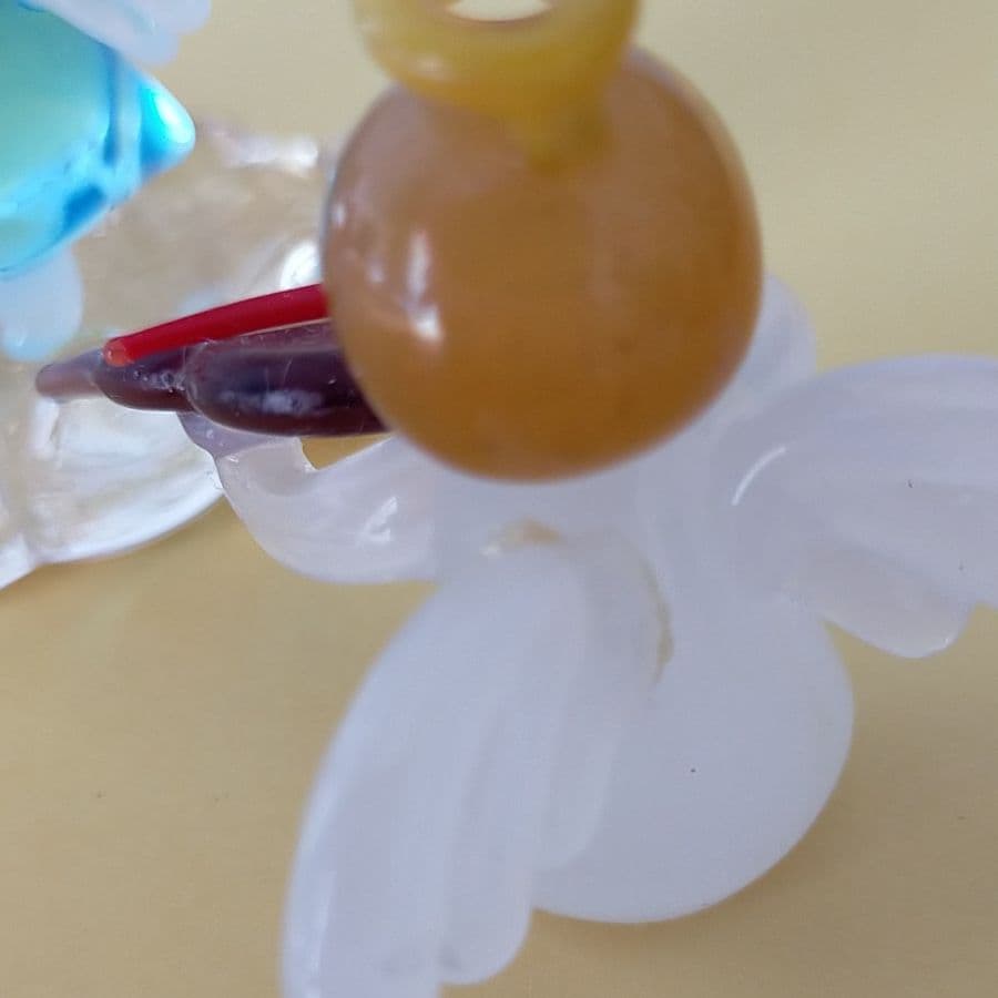 ガラス細工  エンジェル・イルカ音楽隊 セット