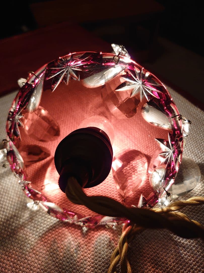 「売約済」BOHEMIA GLASS ボヘミアクリスタル 切子プチシャンデリア