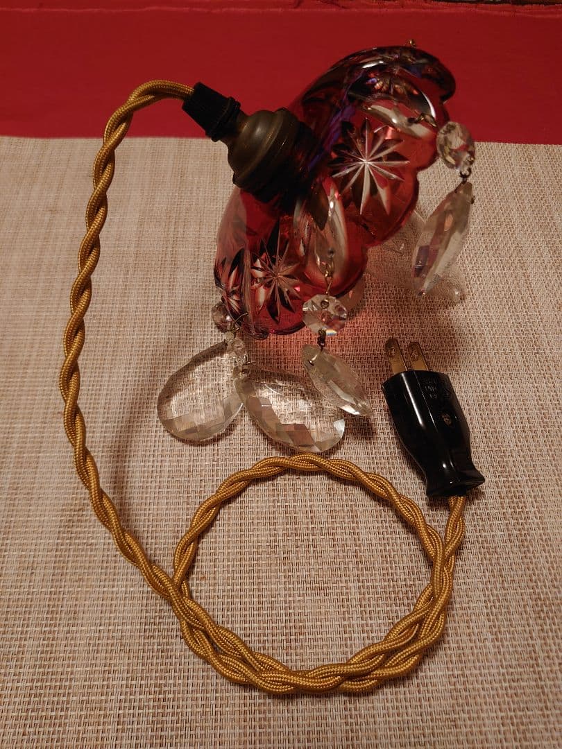 「売約済」BOHEMIA GLASS ボヘミアクリスタル 切子プチシャンデリア