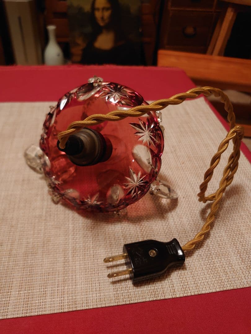 「売約済」BOHEMIA GLASS ボヘミアクリスタル 切子プチシャンデリア