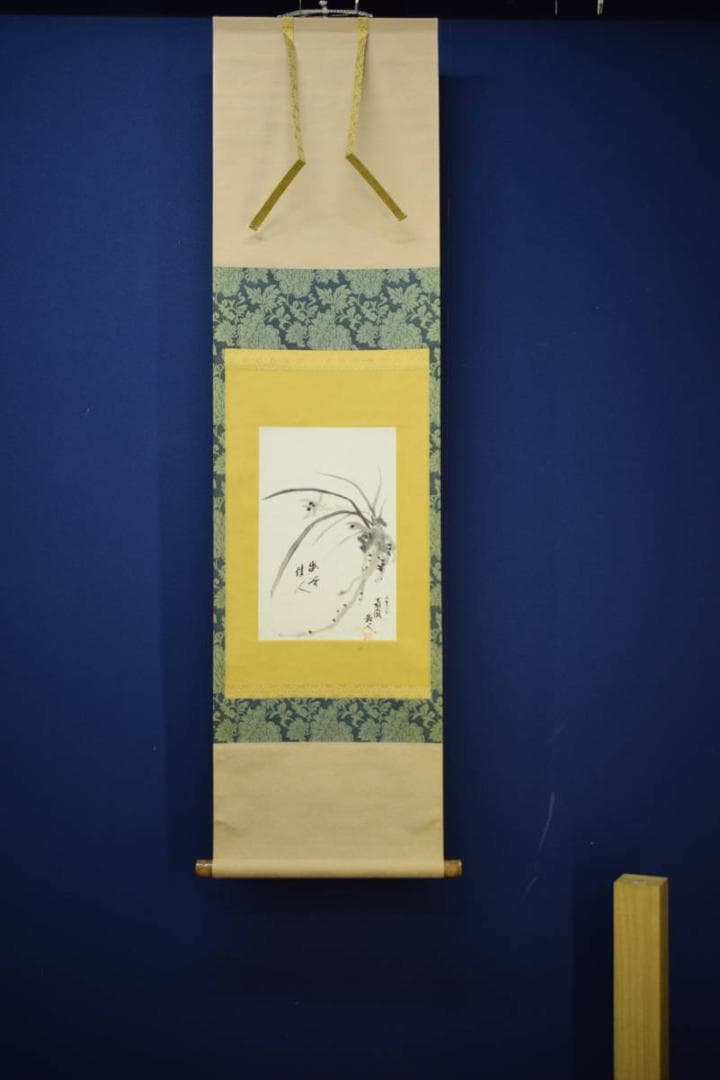 真作/南風散人/花画賛/花鳥/布袋屋掛軸HJ-904