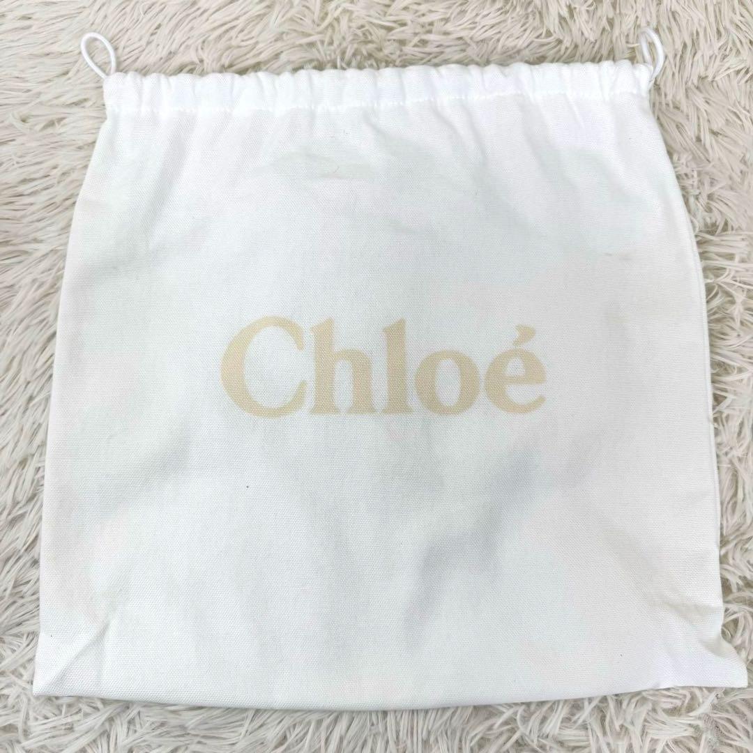 Chloe クロエ ウッディ スモールトートバッグ ハンドバッグ アイボリー
