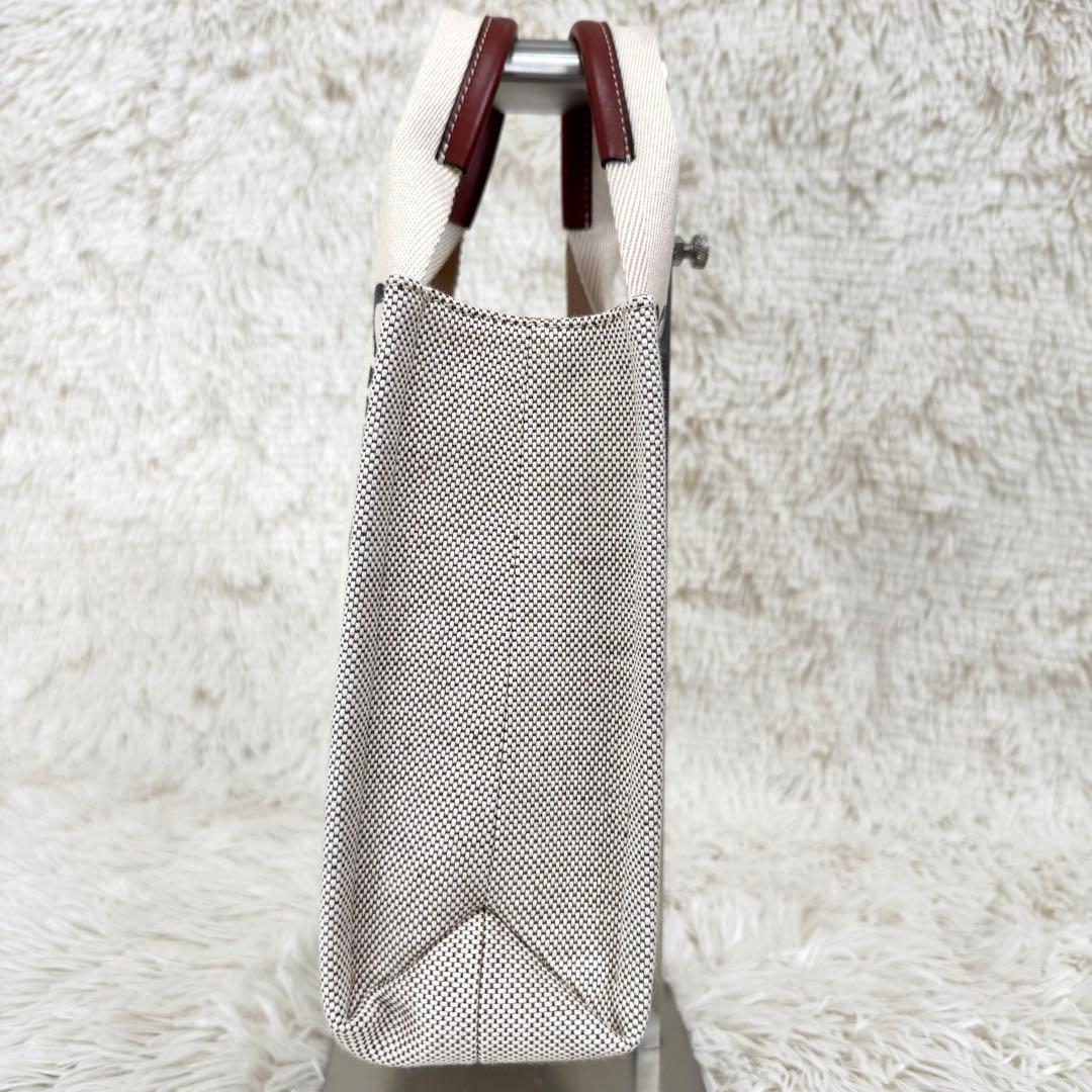 Chloe クロエ ウッディ スモールトートバッグ ハンドバッグ アイボリー