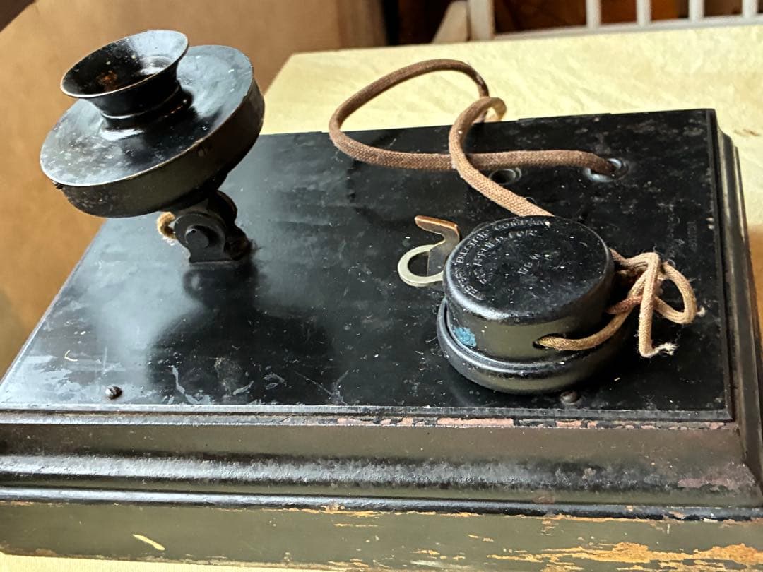 アンティーク　壁掛け式　電話機　室内電話　ベル　木製　呼び鈴　Bell　アメリカ