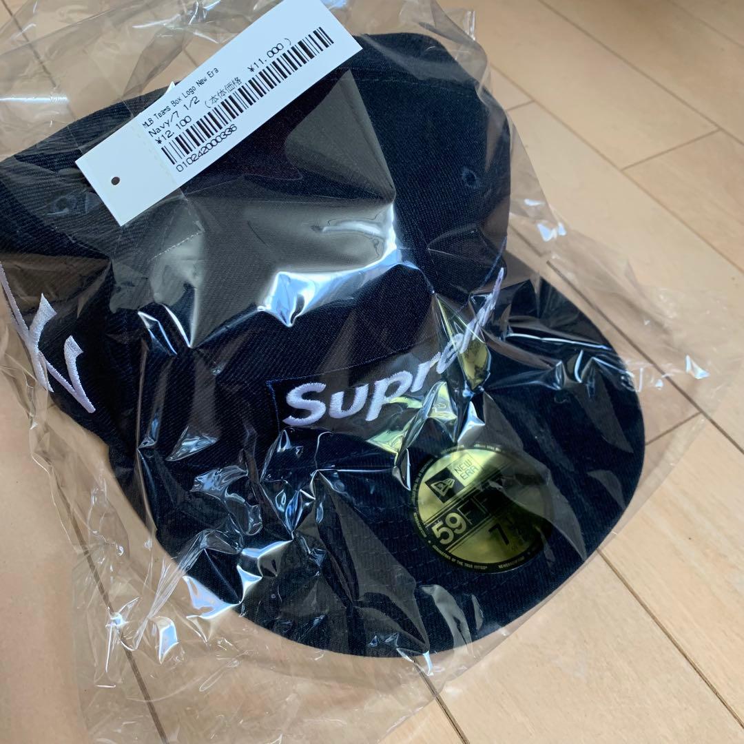 Supreme MLB Teams Box Logo New Era ネイビー