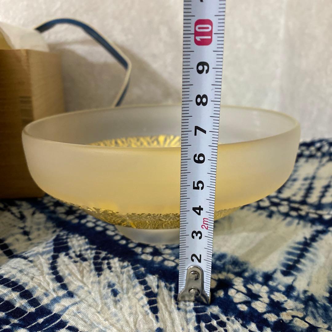 人間国宝　藤田喬平　手吹硬質金彩茶碗 茶道具