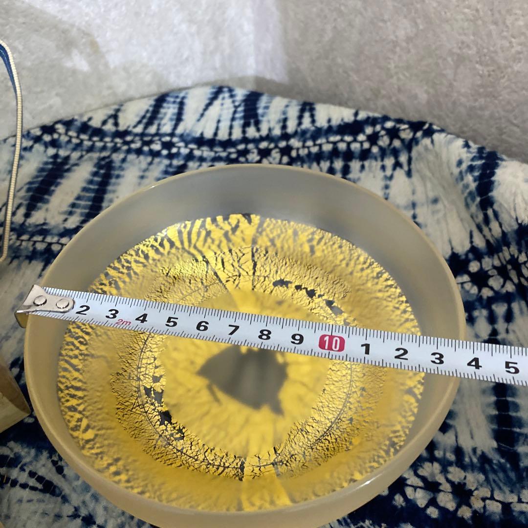 人間国宝　藤田喬平　手吹硬質金彩茶碗 茶道具