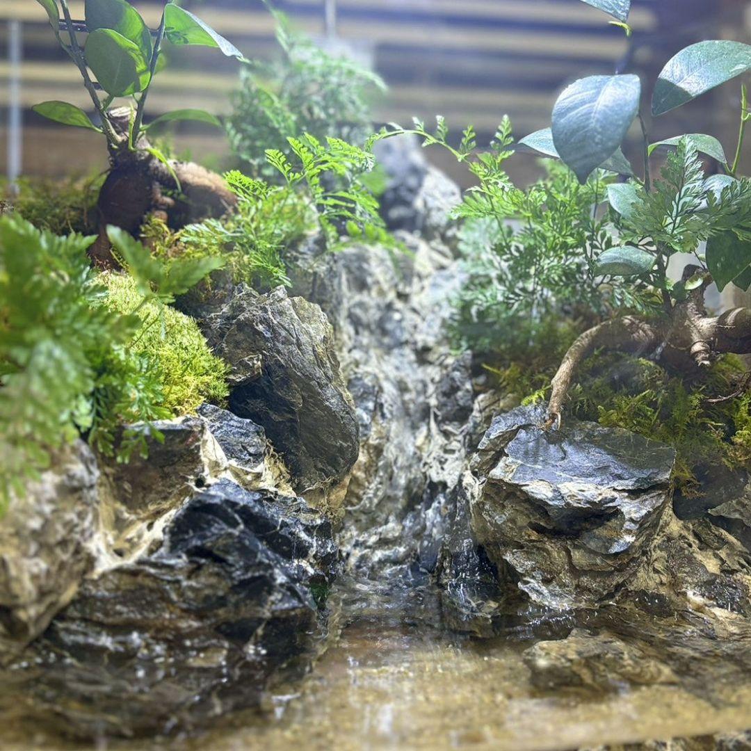 滝の流れるアクアテラリウム　No.1143