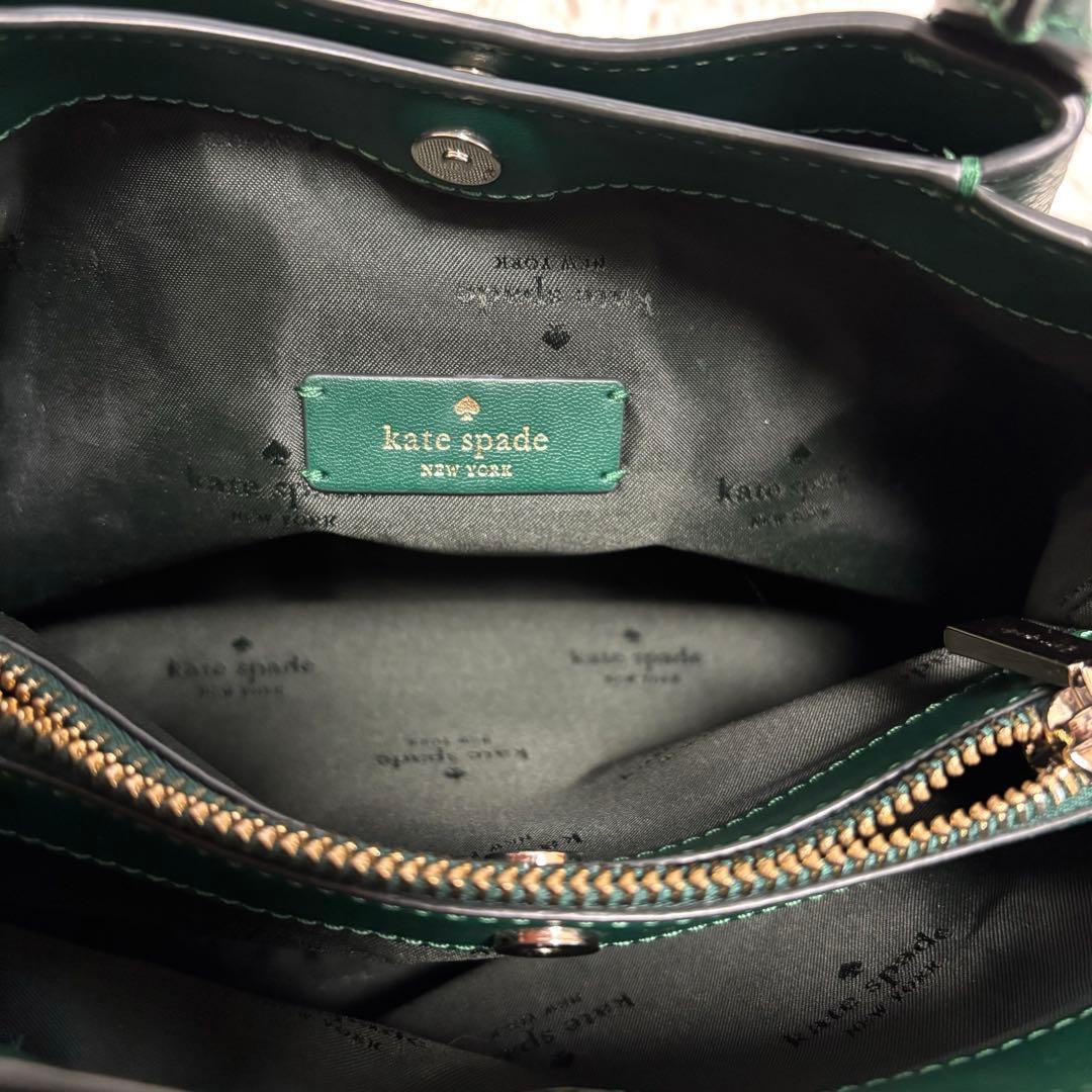 美品★ケイトスペード ダンプリング 2wayバッグ レザー グリーン