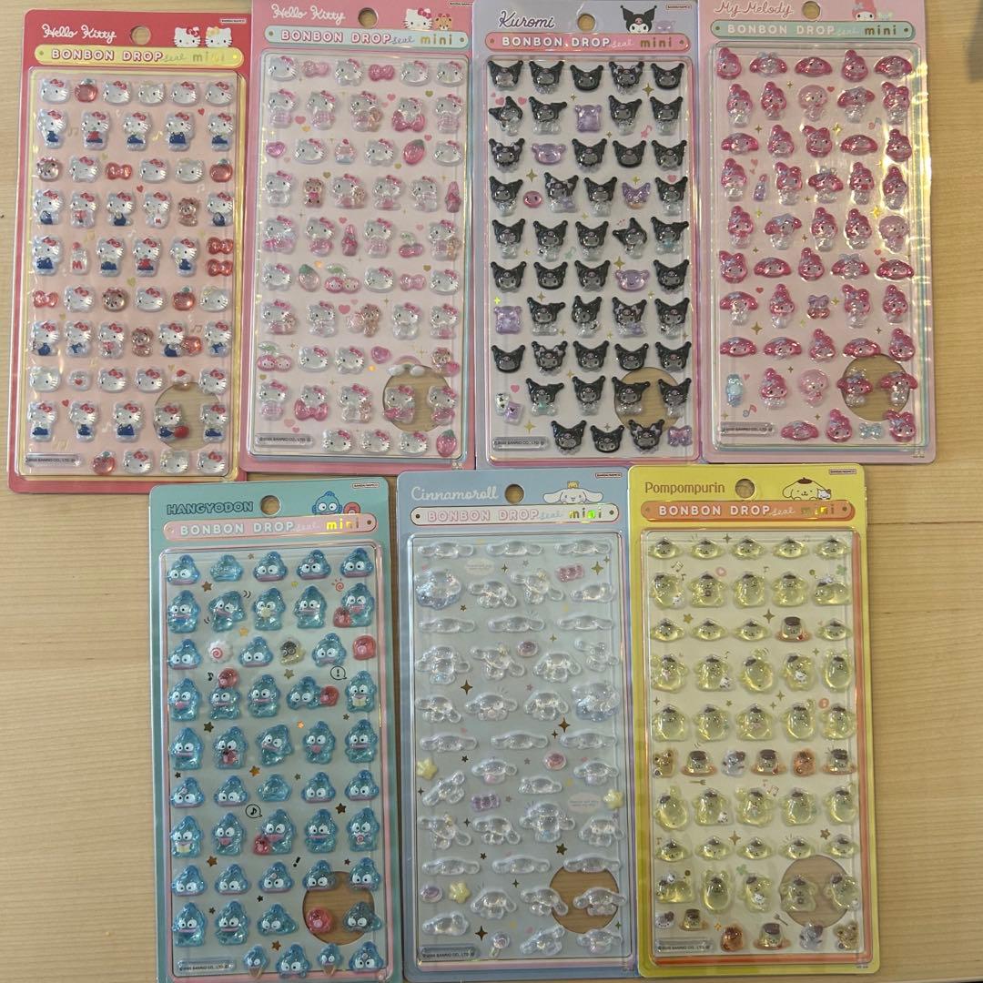 サンリオ ボンボンドロップシール ミニ 正規品 7枚セット