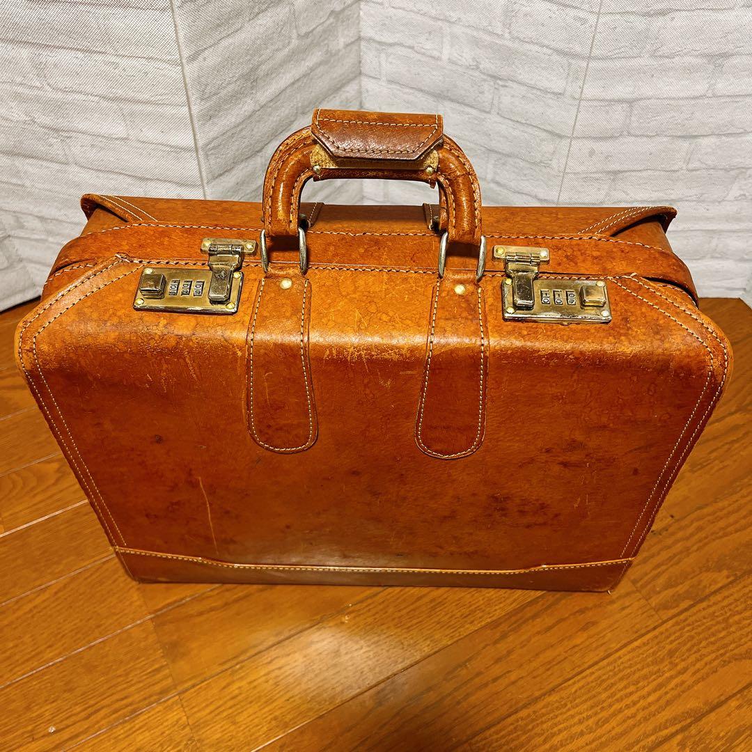 【革製】ヴィンテージ レザートランク 角型ドクターバッグ 大容量 アンティーク