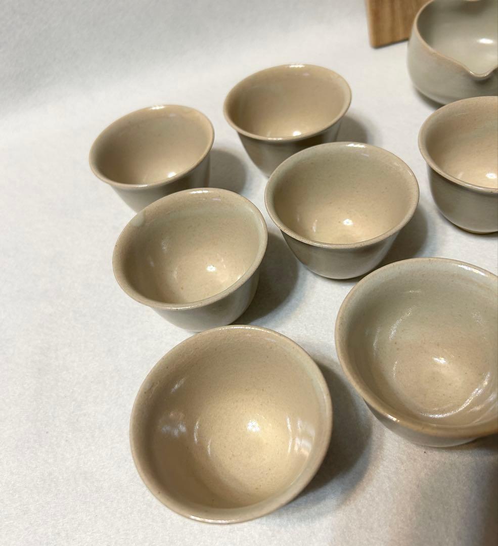 ふく光 松村栄吉 茶器揃 急須 湯冷まし 湯呑 煎茶道具 煎茶器 茶道具 共箱
