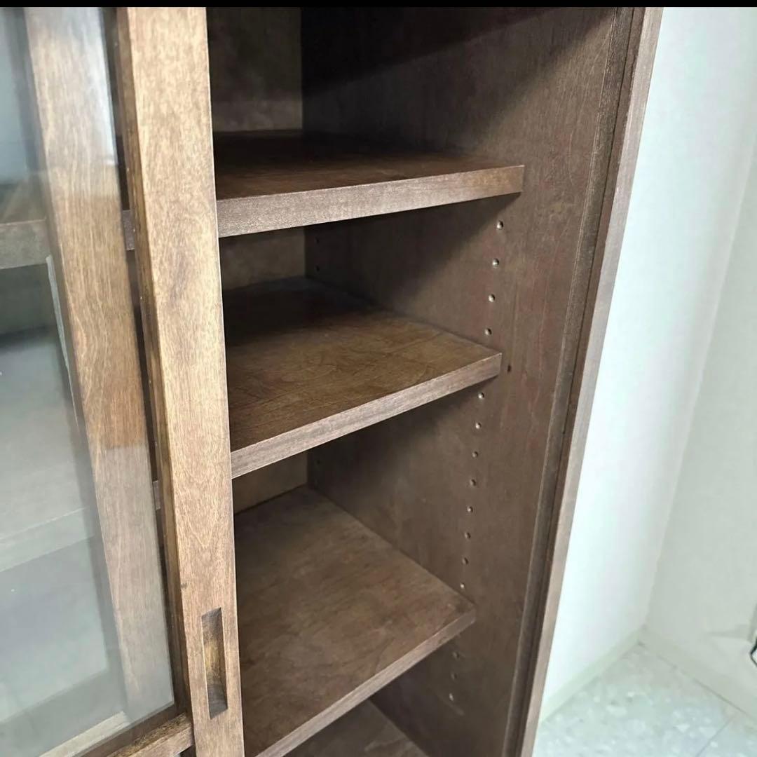 ベルメゾン　キャビネット食器棚　上部ガラス戸のみ