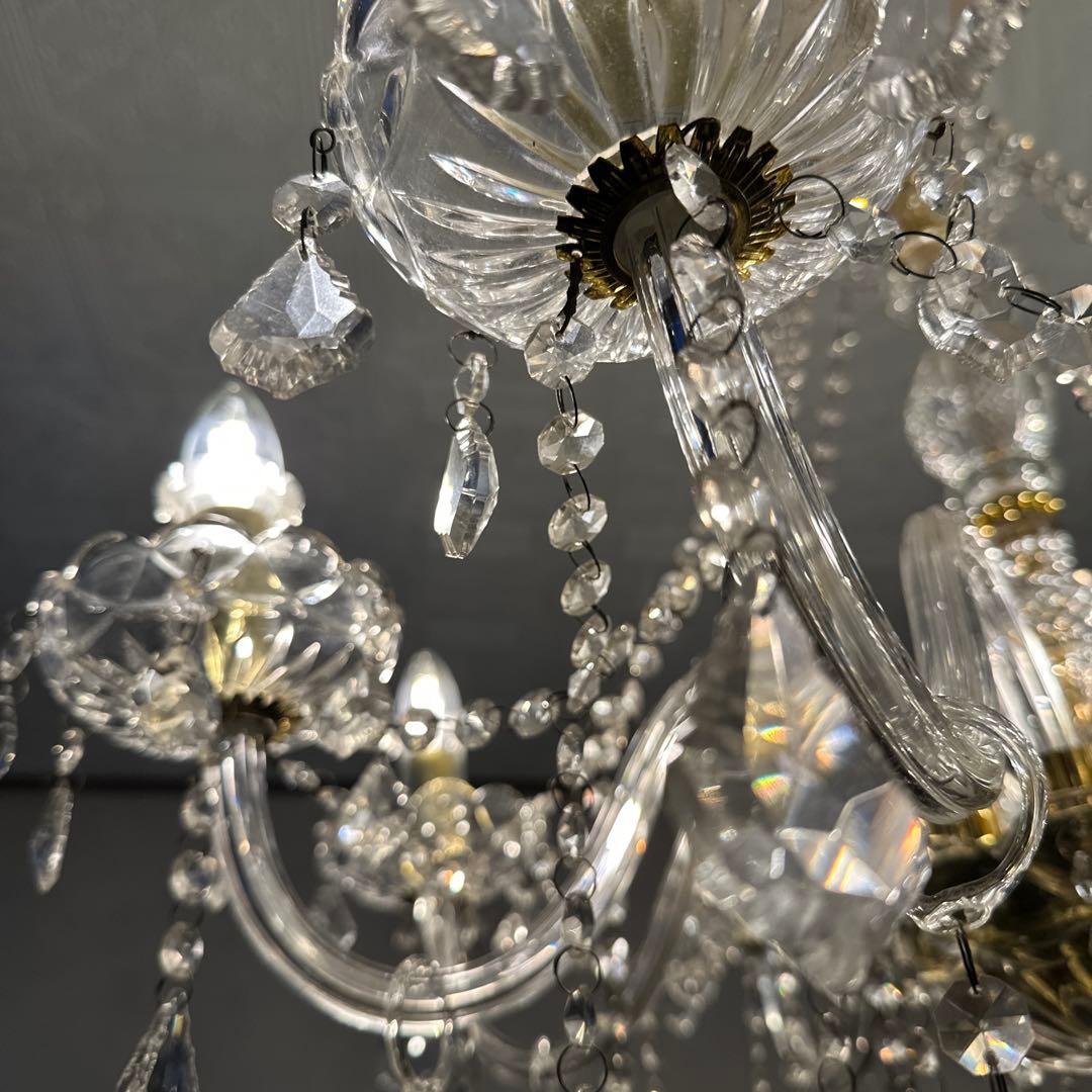 ヴィンテージ　美しすぎるガラスのシャンデリア　引き取り限定