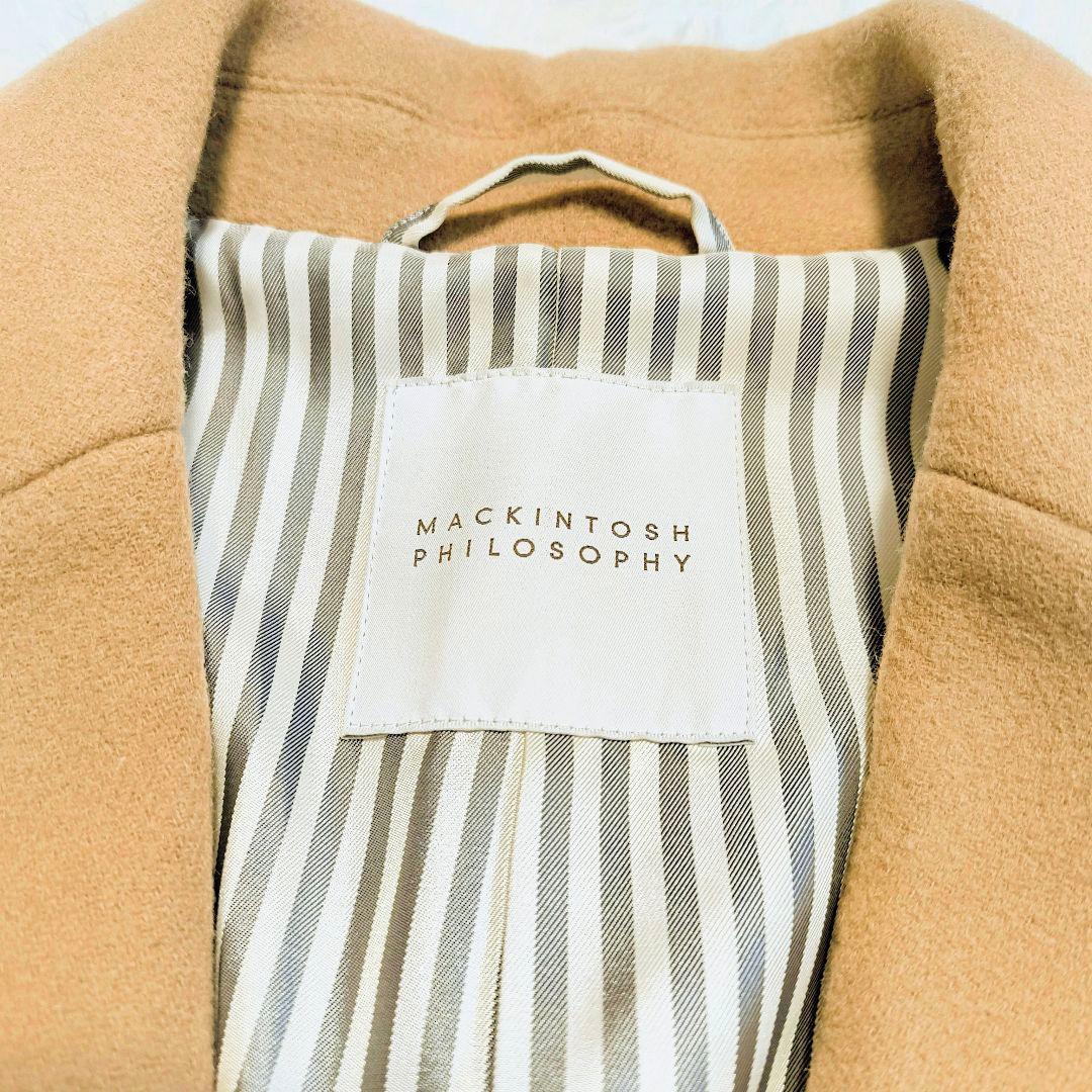 極美品✨マッキントッシュフィロソフィー チェスターコート 裏地ストライプ 近年