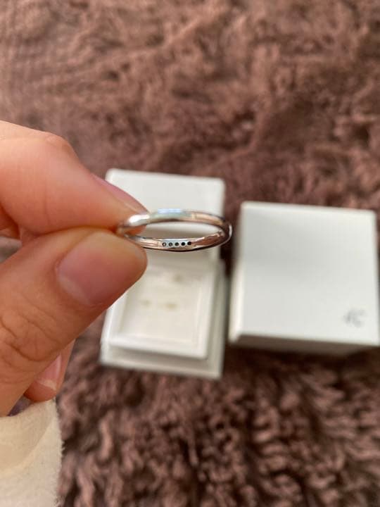 4℃ 10k シルバーリング 9号