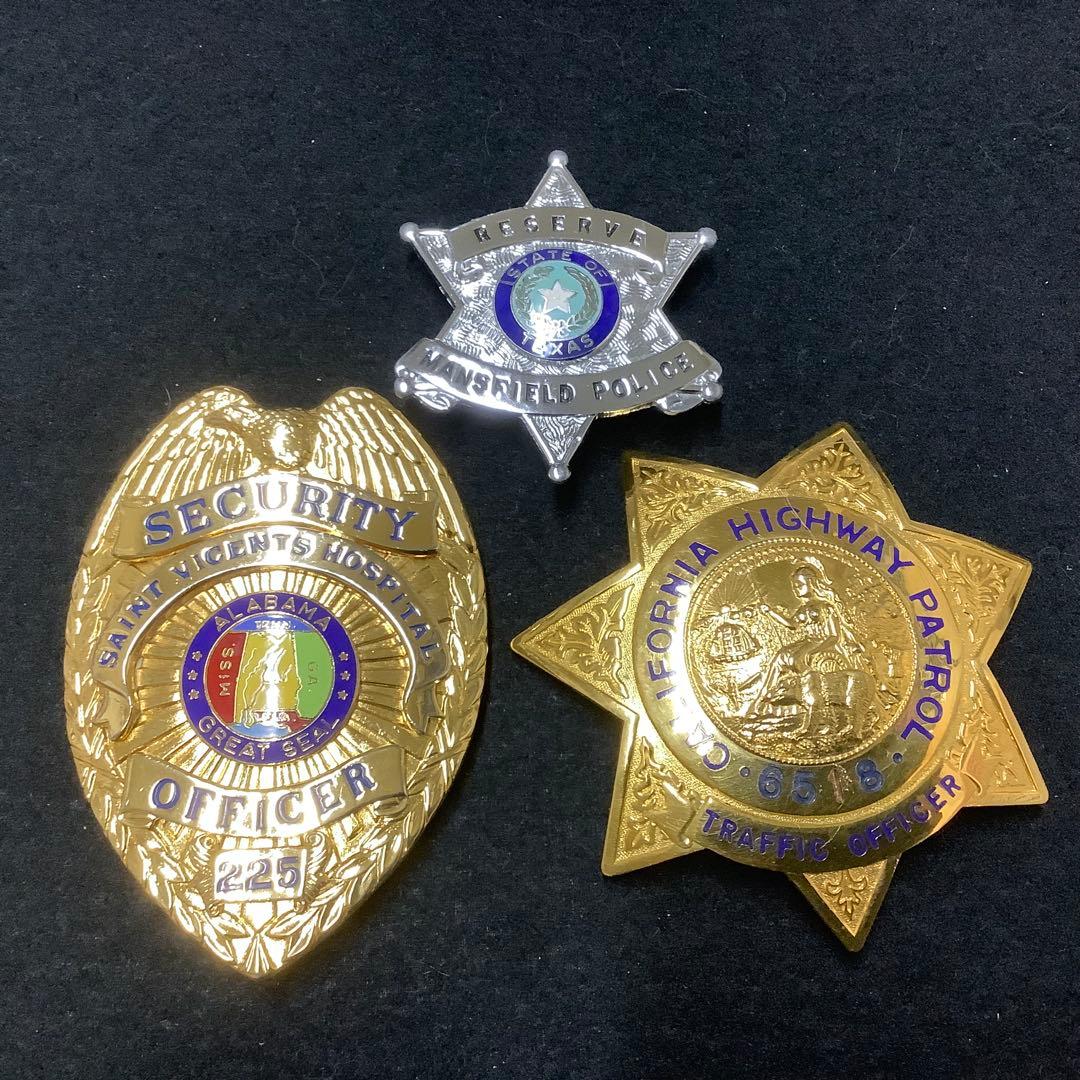 【ビンテージコレクション】アメリカ USA 警察官 ポリスバッジ 3点セット