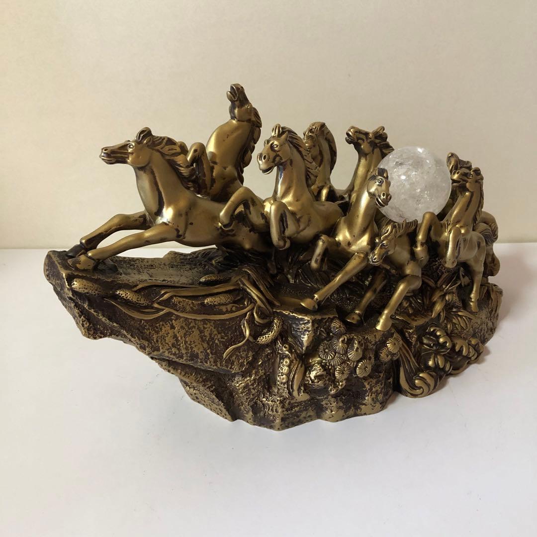 うまくいく　置物　馬　金　2026 午年　ゴールドD