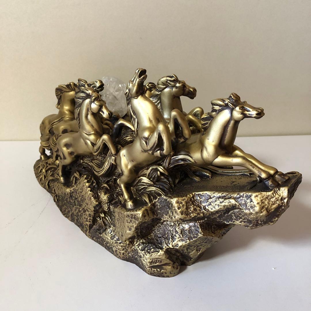 うまくいく　置物　馬　金　2026 午年　ゴールドD