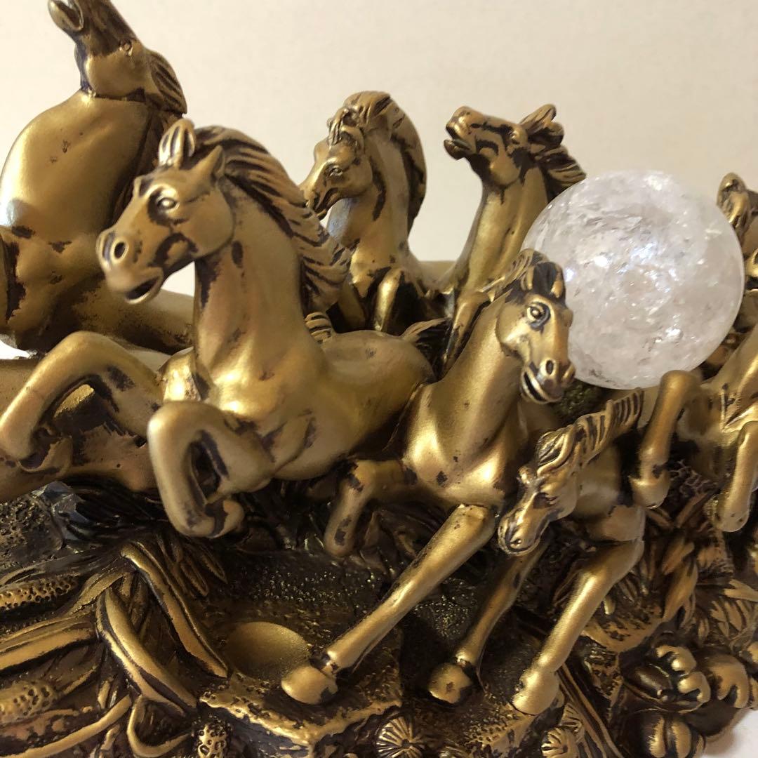 うまくいく　置物　馬　金　2026 午年　ゴールドD