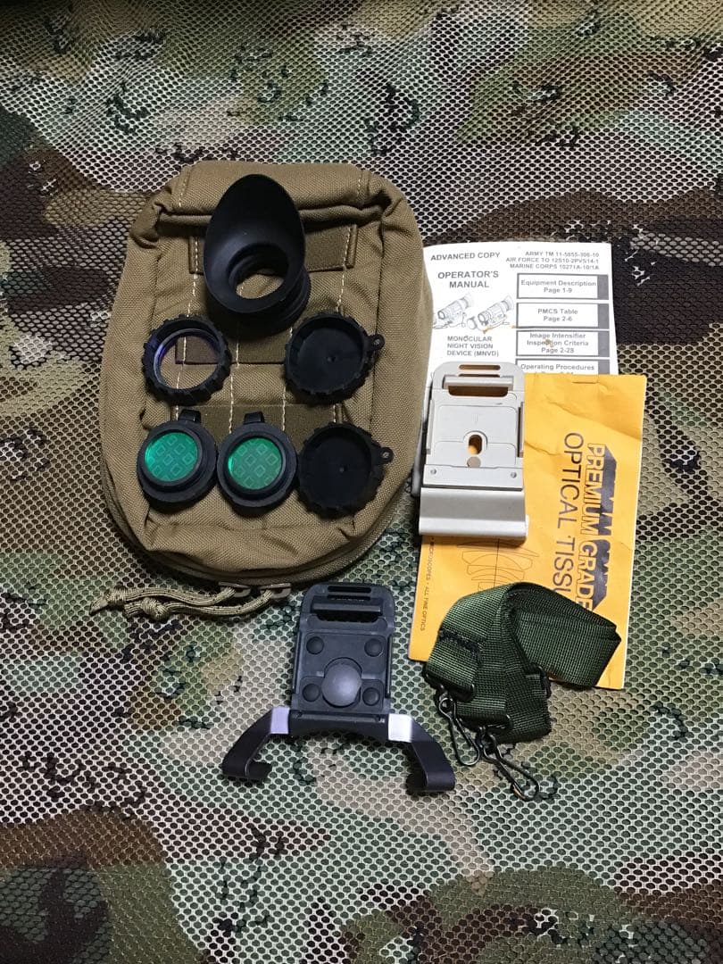 米軍放出品実物　ナイトビジョン.マウント.レンズセット中古品1