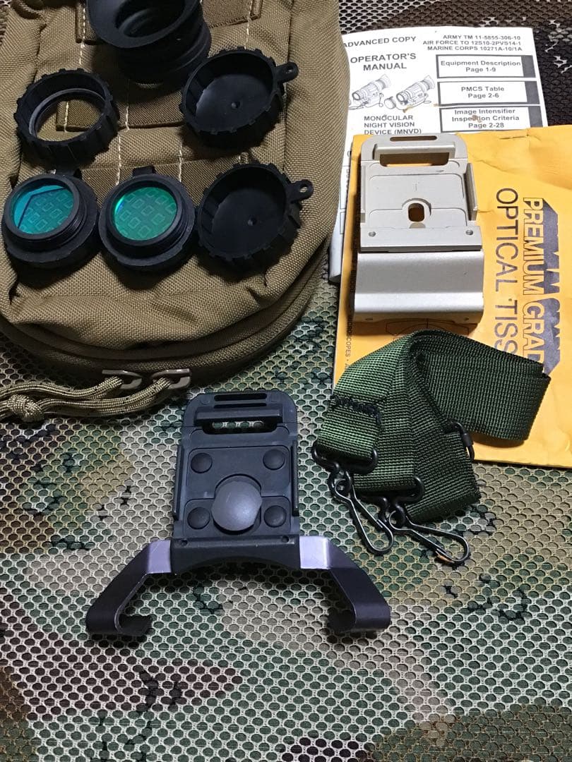 米軍放出品実物　ナイトビジョン.マウント.レンズセット中古品1