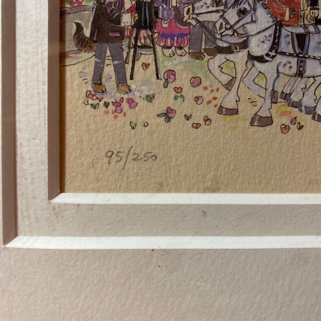 95/250ダイアンエルソン リトグラフ 版画 猫のアート 限定品