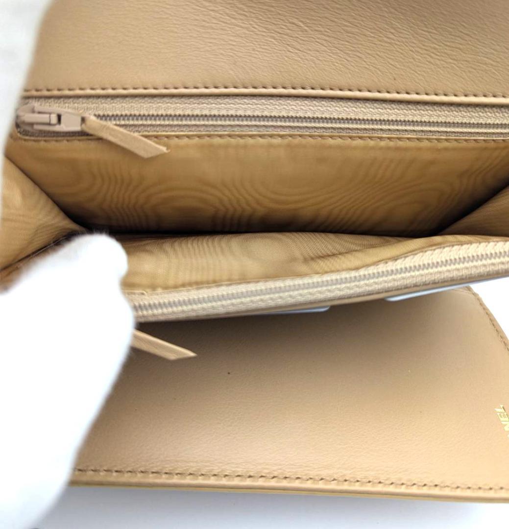 ❤️【未使用級】シャネル 三つ折り 財布 キャビアスキン　ココマーク ココロック