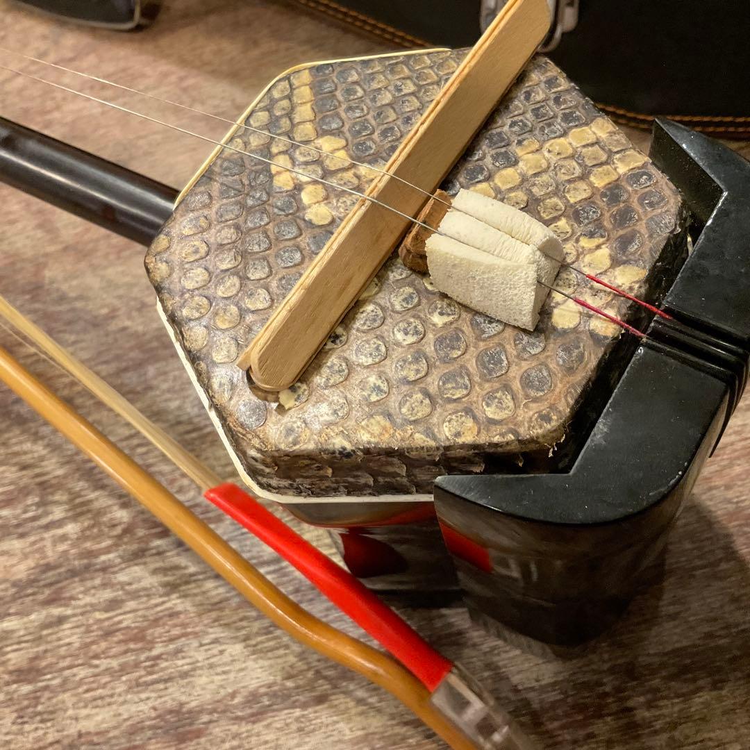 美品！二胡 敦煌 ニシキヘビ皮 蛇皮 ケース 教本セット上海民族楽器