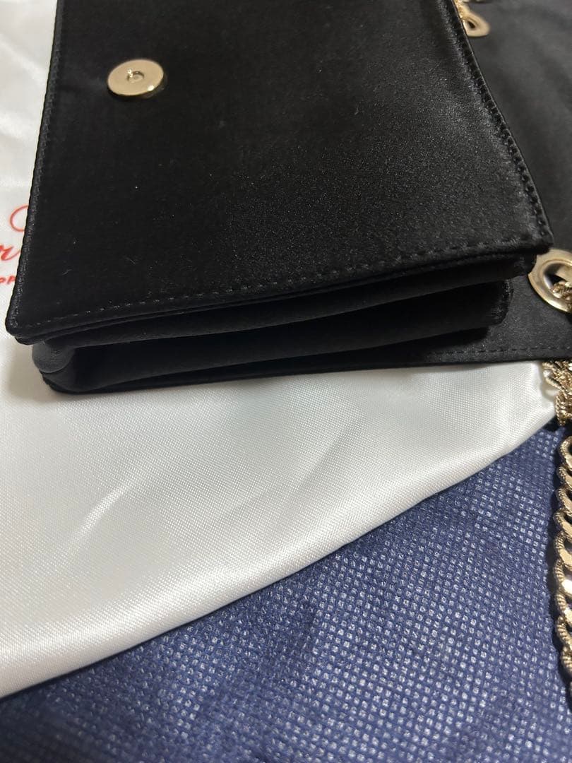 Roger Vivier サテン スクエアバックルビジューショルダーバッグ