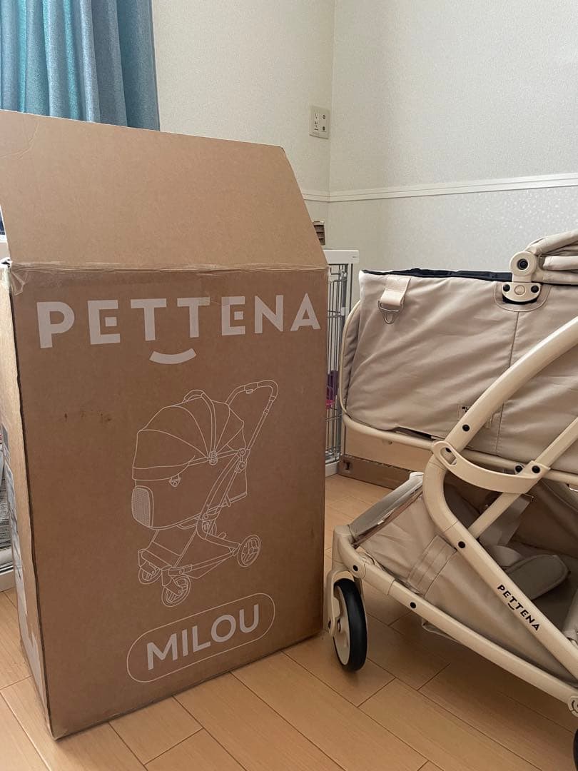 PETTENA MILOU クリームベージュ ペットカート+クッション3点セット